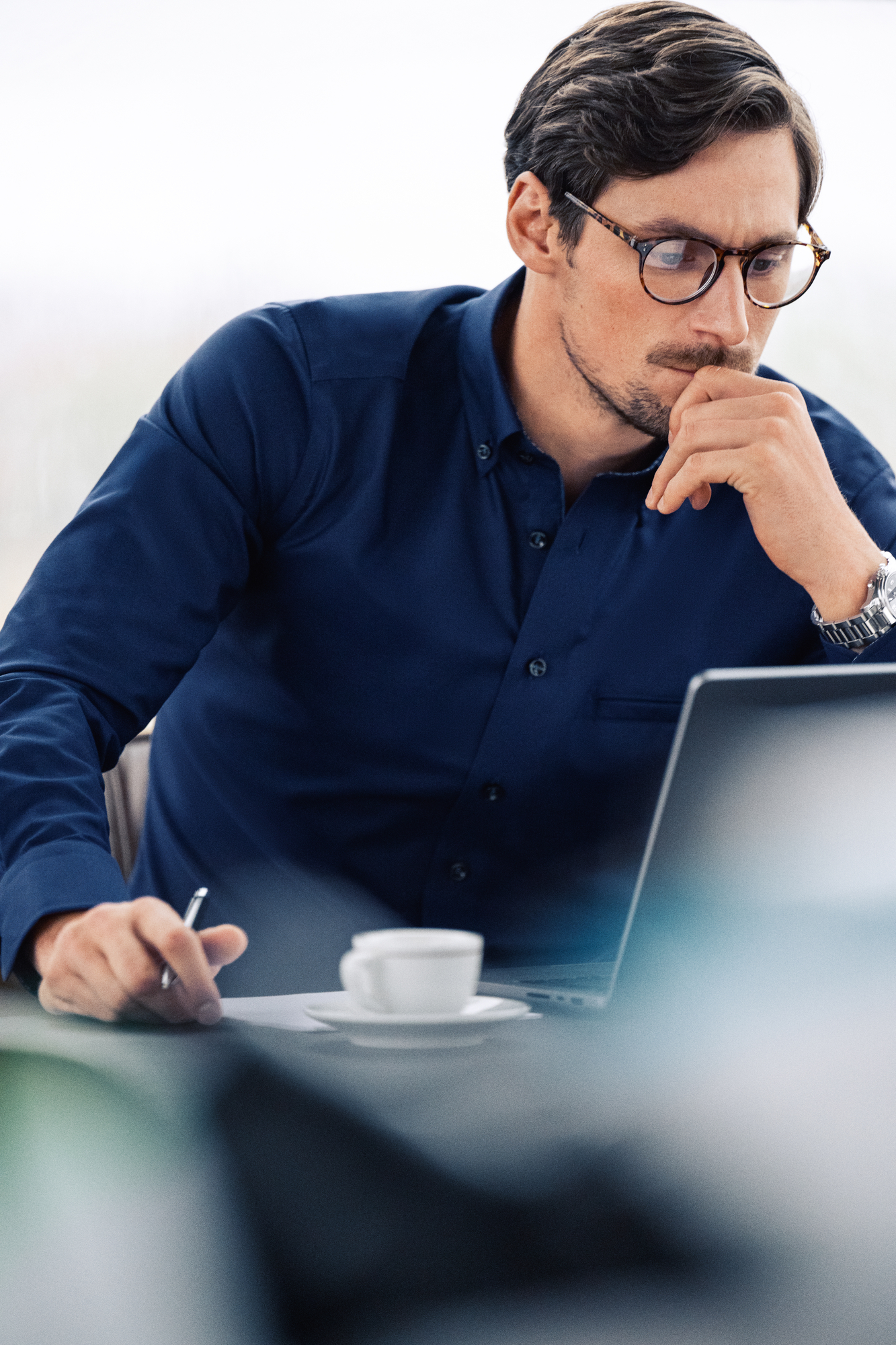 Man at work at desk